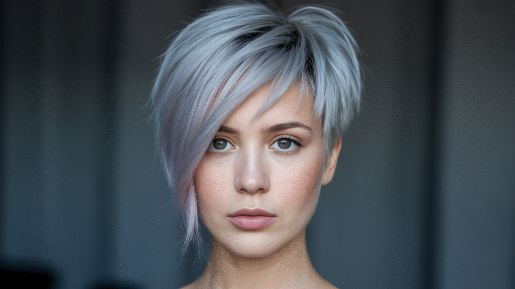 photos of Elegant Short Silver Hair Ideas
