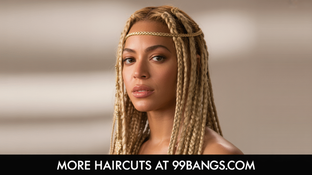 photo of Beyoncé’s Honey Blonde + Headwear Combo