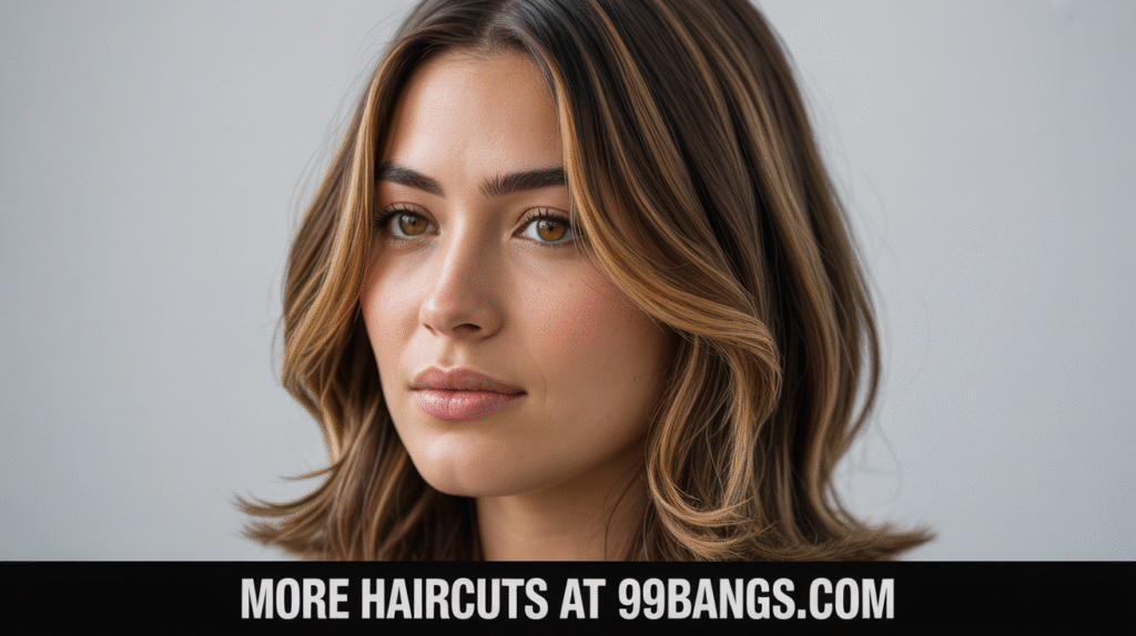 photo of Caramel Highlights on Dark Brown Hair