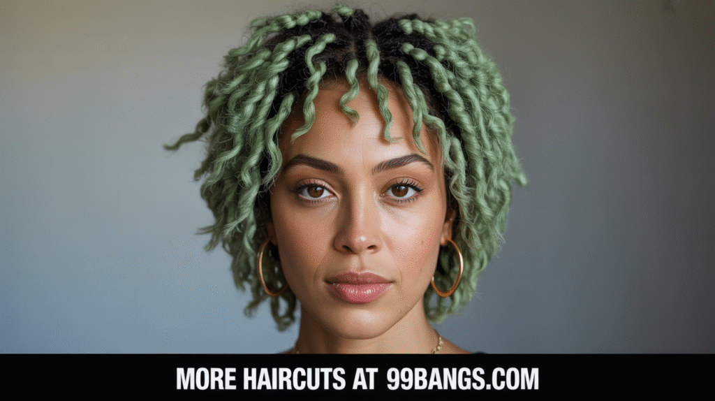 photos of Earthy Green locs