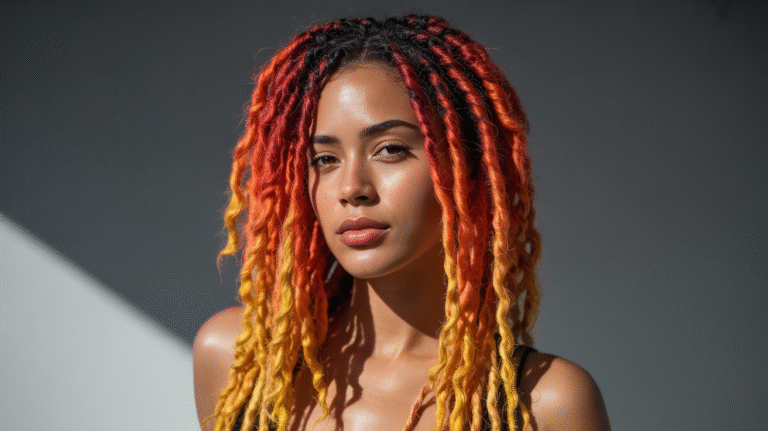 photos of Dyed Locs Hairstyle Ideas