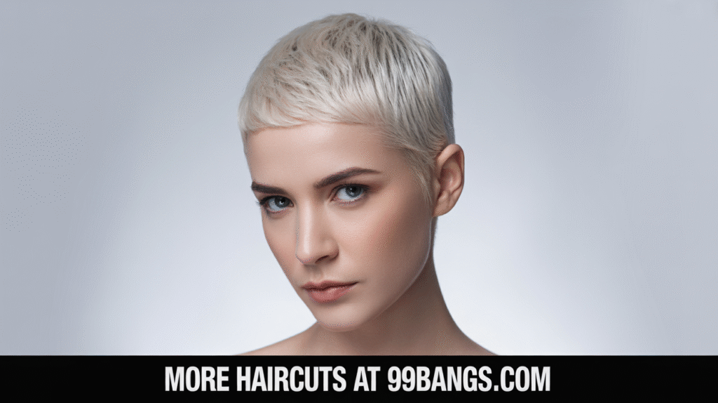 photo of Platinum Blonde Pixie Cut, one of the Trendy Hair Color Ideas