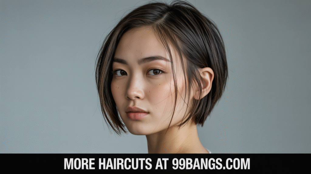 photo of Textured Bob with Side Part, one Trendy Asian Haircuts