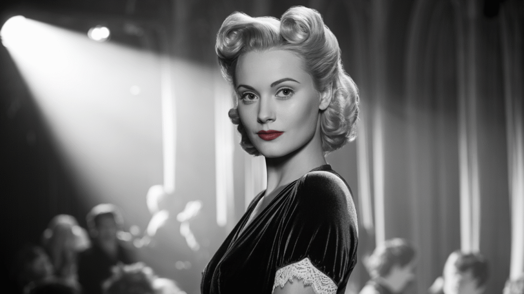 photo of a Victory Rolls (1940s) hairstyle