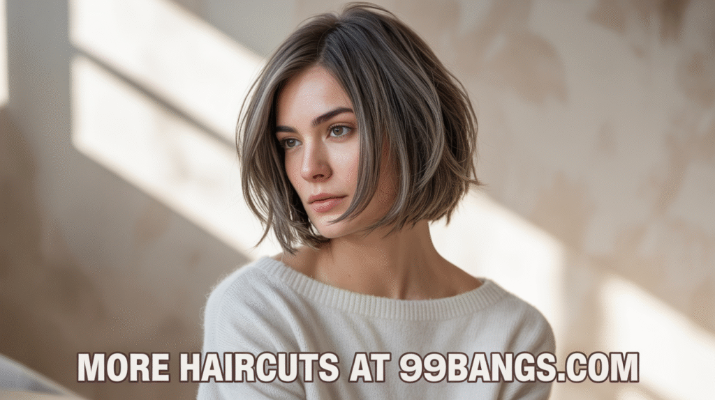 photo of Textured Bob (Long Bob) in Grey