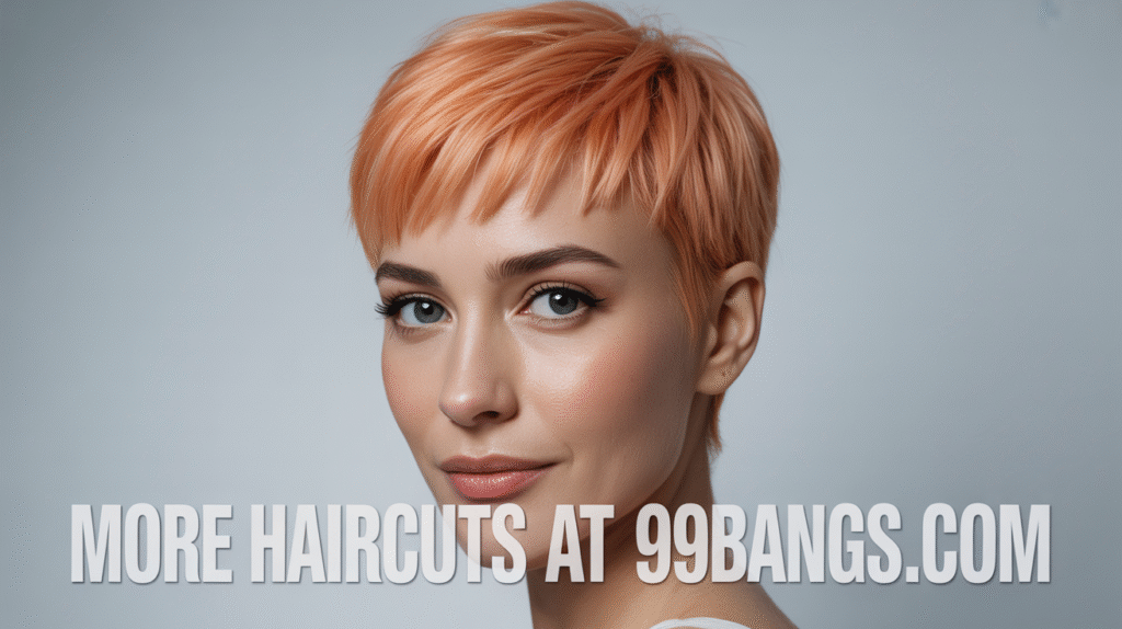 photo of strawberry blonde pixie cut hairstyle
