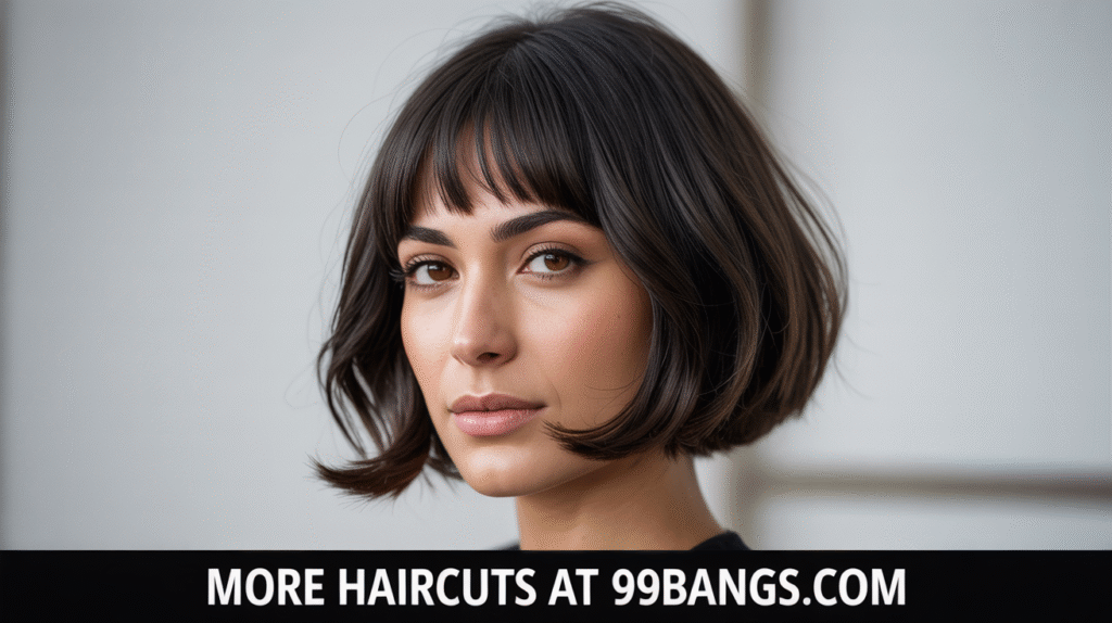 photo of a Butterfly Lob with Fringe haircut