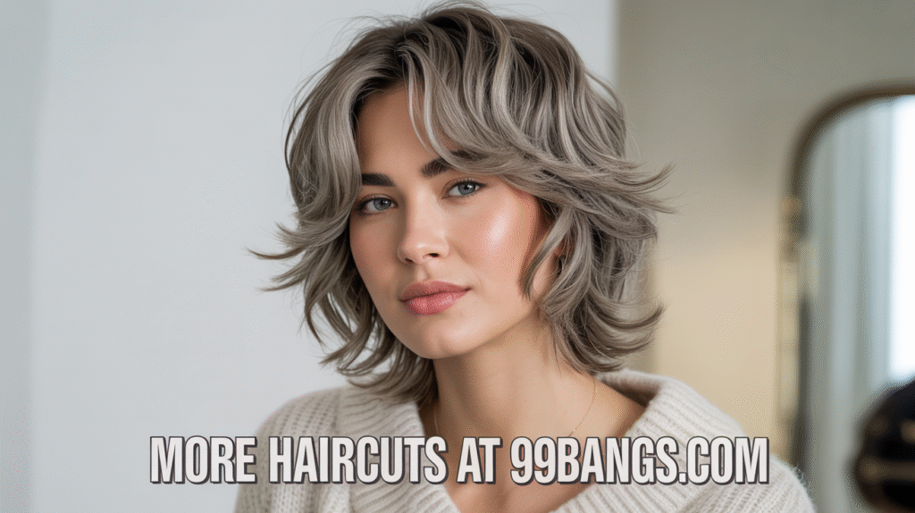 photo of a silver shag haircut - 99bangs.com