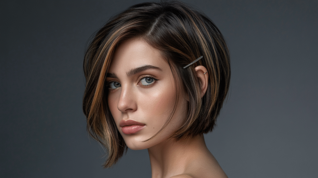 photos of stacked bobs with layers